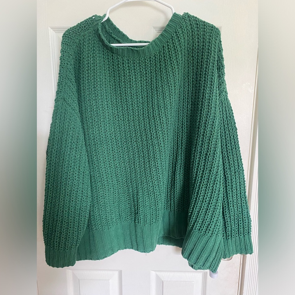 American Eagle Green Oversized Sweater